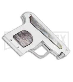 AGA Campolin Dark Horn Automatic Gun Knife - Satin Plain -Elite Knives Shop AGA Campolin Automatic Gun Knife Dark Horn GX 33673 ns side large