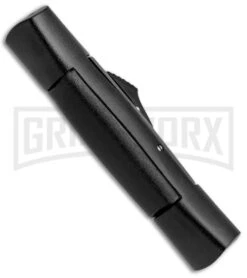 AKC 007 Concord Black OTF Automatic Knife - Dagger Gold Plain -Elite Knives Shop AKC 007 Concord Dagger OTF Auto Black Gold BP 28946 jr side large