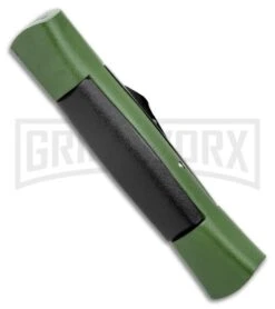 AKC Concord NATO Military Green/Black OTF Automatic Knife - Satin Flat -Elite Knives Shop AKC 007 Concord NATO Military OTF Automatic Knife Green Black 2.75 Satin Flat BHQ 33952 LS Side large