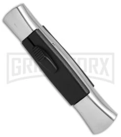 AKC 077 Concord Polish/Black OTF Automatic Knife - Flat Black Plain -Elite Knives Shop AKC 077 Concord Polish Black flat black plain BP 22707 er spine large