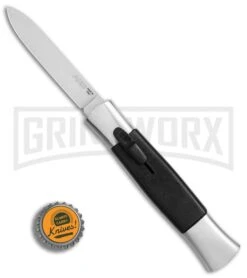 AKC 077 Concord Polish/Black OTF Automatic Knife - Flat Satin Plain -Elite Knives Shop AKC 077 Concord Polish Black flat satin plain BP 25754 er bottlecap large