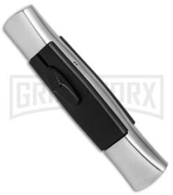 AKC 077 Concord Polish/Black OTF Automatic Knife - Flat Satin Plain -Elite Knives Shop AKC 077 Concord Polish Black flat satin plain BP 25754 er spine large
