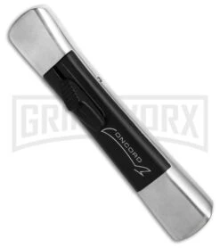 AKC Concord Polish/Black OTF Automatic Knife - Black Plain -Elite Knives Shop AKC Concord Polish Black OTF AK Black Plain GX 41627 td spine large