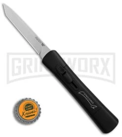 AKC Concord Black OTF Automatic Knife - Tanto Satin Plain -Elite Knives Shop AKC Concord Tanto Black Satin BHQ 90284 er bottlecap large