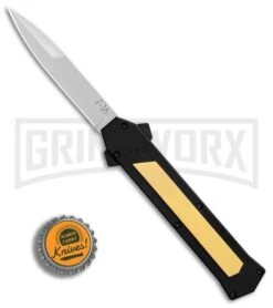 AKC F-16 Brass D/A OTF Automatic Knife - Bayo Satin Plain -Elite Knives Shop AKC F 16 BHQ Exclusive Brass Bayo Satin Plain GX 30990 er bottlecap large