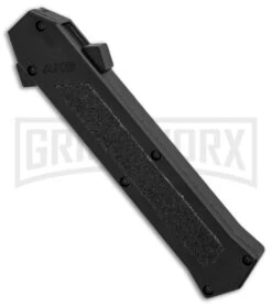 AKC F-16 Black D/A OTF Automatic Knife - Dagger Satin Plain -Elite Knives Shop AKC F 16 Black DA Dagger Satin Plain GX 30994 er spine large