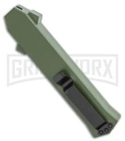 AKC F-16 OD Green D/A OTF Automatic Knife - Bayo Two TonePlain -Elite Knives Shop AKC F 16 OD Green D A OTF Automatic Knife Bayo Two TonePlain GX 35588 LS Side large
