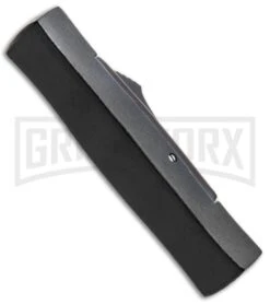 AKC Minion Concord Black/Sim Carbon Fiber OTF Automatic Knife - Black Flat -Elite Knives Shop AKC Minion Concord Black Slim CF OTF Auto Black Flat GX 33107 jr side large