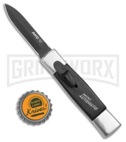 AKC Minion Concord Polish/Black OTF Automatic Knife - Black Dagger -Elite Knives Shop AKC Minion Concord Polish Black OTF Auto Black Dagger GX 41032 jr bottlecap large