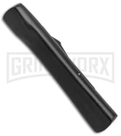 AKC Concord Black OTF Automatic Knife - Flat Gold Plain -Elite Knives Shop AKC OTF Black Concord Gold Flat BHQ 52360 jr side large