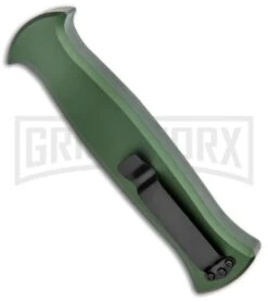 AKC X-treme EVO Green OTF Automatic Knife - Black Plain -Elite Knives Shop AKC X treme EVO OTF Auto Green Black BHQ 105414 jr side 2 large