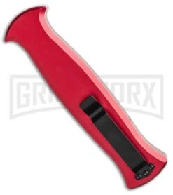 AKC X-treme EVO RB OTF Automatic Knife - Red Black Plain -Elite Knives Shop AKC X treme EVO OTF Automatic Knife Red 3.5in Black EVO ROB BHQ 115345 LS Side large
