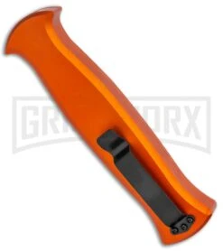 AKC X-treme EVO Orange OTF Automatic Knife - Black Plain -Elite Knives Shop AKC X treme Evo Auto Orange Black BHQ 105416 jr side large
