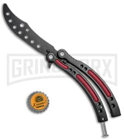 Andux CS Red/Black Balisong Butterfly Trainer - Black Holes -Elite Knives Shop Andux C S Red Black Balisong Butterfly Trainer Black Holes AB000930 BP 24578 jr bottlecap large