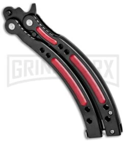 Andux CS Red/Black Balisong Butterfly Trainer - Black Holes -Elite Knives Shop Andux C S Red Black Balisong Butterfly Trainer Black Holes AB000930 BP 24578 jr side large