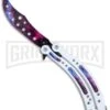Andux CS White/Stardust Balisong Butterfly Trainer - Stardust Holes