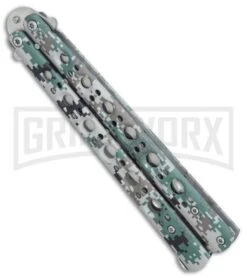 Andux Camo Fly Digi-Camo Butterfly Trainer - Satin -Elite Knives Shop Andux Camo Fly Digi Camo trainer satin BP 24588 er spine large