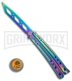 Andux Spectre Balisong Butterfly Trainer - Tanto Spectrum -Elite Knives Shop Andux Spectre Trainer Tanto Spectrum BP 24594 er bottlecap large