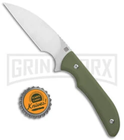 Artisan Cutlery Green G-10 Sea Snake Fixed Blade Knife - Satin Plain -Elite Knives Shop Artisan Sea Snake OD Green G 10 SW 1842B GN BHQ 119565 jr bottlecap large