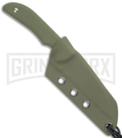Artisan Cutlery Green G-10 Sea Snake Fixed Blade Knife - Satin Plain -Elite Knives Shop Artisan Sea Snake OD Green G 10 SW 1842B GN BHQ 119565 jr sheath large
