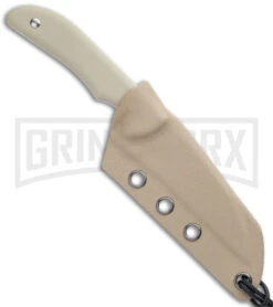 Artisan Cutlery Tan G-10 Sea Snake Fixed Blade Knife - Satin Plain -Elite Knives Shop Artisan Sea Snake Tan G 10 SW 1842B DE BHQ 119566 jr sheath large