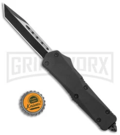 Atomic Lance Tanto Black OTF Auto Knife - Two Tone Plain -Elite Knives Shop Atomic Shield Large Tanto Black OTF Auto TT GX 38228 jr bottlecap large