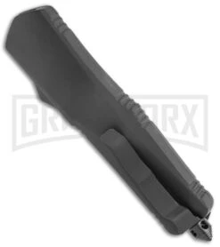 Atomic Lance Tanto Black OTF Auto Knife - Two Tone Plain -Elite Knives Shop Atomic Shield Large Tanto Black OTF Auto TT GX 38228 jr side large