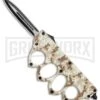 Atomic Tan Digital Camo OTF Automatic Knuckle Knife - Dagger Two-Tone