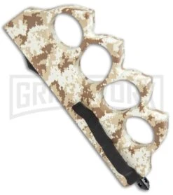 Atomic Tan Digital Camo OTF Automatic Knuckle Knife - Dagger Two-Tone -Elite Knives Shop Atomic Tan Digital Camo OTF Auto Knuckle Knife Dagger TT GX 37560 jr side large