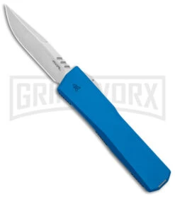 Axial Shift Blue D/A OTF Automatic Knife - Clip Point Stonewash S35VN