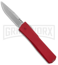 Axial Shift Red D/A OTF Automatic Knife - Clip Point Stonewash 20CV