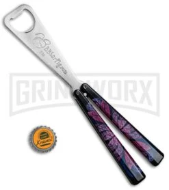 BB Barfly Psychedelic Flowers Bottle Opener Butterfly Trainer -Elite Knives Shop BB Barfly Bottle Opener Butterfly Trainer Psychedelic Flowers BHQ 83039 jr bottlecap large