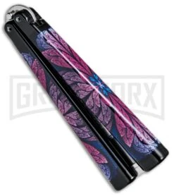 Elite Knives Shop -Elite Knives Shop BB Barfly Bottle Opener Butterfly Trainer Psychedelic Flowers BHQ 83039 jr side large