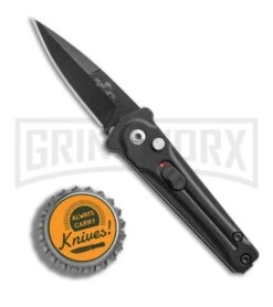 Bear Ops Black Bold Action III Mini Automatic Knife - Black Plain -Elite Knives Shop Bear Ops Bold Action III mini black black BHQ 68882 er bottlecap large