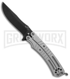 Bear OPS Bear-Song VI Gray Butterfly Knife - Black Plain
