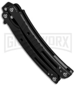 Bear OPS Bear-Song VI Black Butterfly Knife - Black Plain -Elite Knives Shop Bear Son Breeden B 600 B 35032 BHQ 51710 jr side large