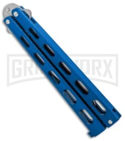 Bear & Son 114BL & 114BLTR Blue Butterfly Knife 2-Pack -Elite Knives Shop Bear and Son 2 Pack Butterfly Special Blue BHQ 88811 er sharp spine large