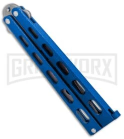 Bear & Son 114BL & 114BLTR Blue Butterfly Knife 2-Pack -Elite Knives Shop Bear and Son 2 Pack Butterfly Special Blue BHQ 88811 er trainer side large