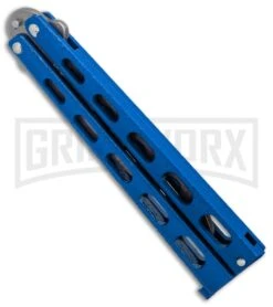 Bear & Son 114BL & 114BLTR Blue Butterfly Knife 2-Pack -Elite Knives Shop Bear and Son 2 Pack Butterfly Special Blue BHQ 88811 er trainer spine large
