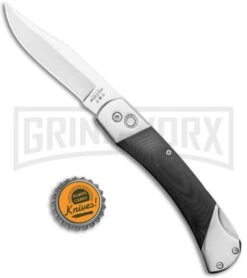 Bear And Son Black G-10 Automatic Lockback Knife - Satin Plain GA97 9 Bear And Son Black G-10 Automatic Lockback Knife - Satin Plain GA97 -Elite Knives Shop Bear and Son Auto LB Black G 10 Satin GA97 BHQ 120902 jr bottlecap large