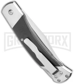 Bear And Son Black G-10 Automatic Lockback Knife - Satin Plain GA97 7 Bear And Son Black G-10 Automatic Lockback Knife - Satin Plain GA97 -Elite Knives Shop Bear and Son Auto LB Black G 10 Satin GA97 BHQ 120902 jr side large