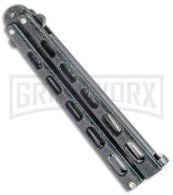 Bear And Son Knives 114GXD Galaxy Balisong Butterfly Knife - Damascus Plain -Elite Knives Shop Bear and Son Large Butterfly Galaxy Damascus BHQ 142578 jr side large