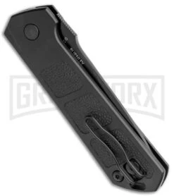 Boker Kihon Black Automatic Knife - Black Plain -Elite Knives Shop Boker Burnley Kihon DP Auto Black BHQ 101390 jr side large