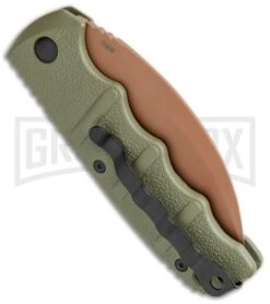 Boker Kalashnikov Desert Warrior Hawkbill Automatic Knife - Copper Plain -Elite Knives Shop Boker Desert Warrior Kalashnikov Hawkbill Auto OD Green Copper 01KALS69NSOI BHQ 103273 jr side large