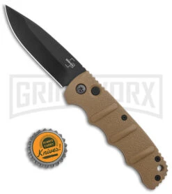 Boker Kalashnikov Coyote Brown Automatic Knife - Drop Point Black Plain -Elite Knives Shop Boker Kalashnikov Auto Coyote D2 Black BHQ 144762 jr bottlecap large