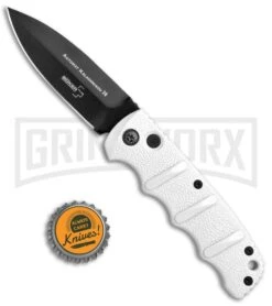 Boker Imperial Kalashnikov White Automatic Knife - D2 Dagger Black Plain -Elite Knives Shop Boker Kalashnikov Dagger Auto White Black 01KALS34N BHQ 75529 jr bottlecap 3 large
