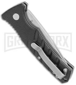 Boker Mini Strike Automatic Knife Black - Drop Point Stonewash Plain -Elite Knives Shop Boker Mini Strike Auto Black SW 01BO435NSOI BHQ 99628 jr side large