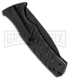 Boker Plus Strike Automatic Knife - Dagger Black Plain -Elite Knives Shop Boker Plus Strike Dagger Auto Black Black 01BO428NSOI BHQ 97035 jr side large