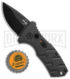 Boker Stubby Strike Black Automatic Knife CA Legal - Black -Elite Knives Shop Boker Stubby Strike CA Legal Auto Black 01BO441NSOI BHQ 99647 jr bottlecap large