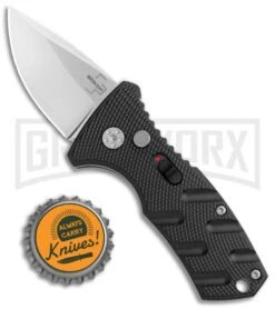 Boker Stubby Strike Black Automatic Knife - Stonewash -Elite Knives Shop Boker Stubby Strike CA Legal Auto SW 01BO440NSOI BHQ 99646 jr bottlecap large